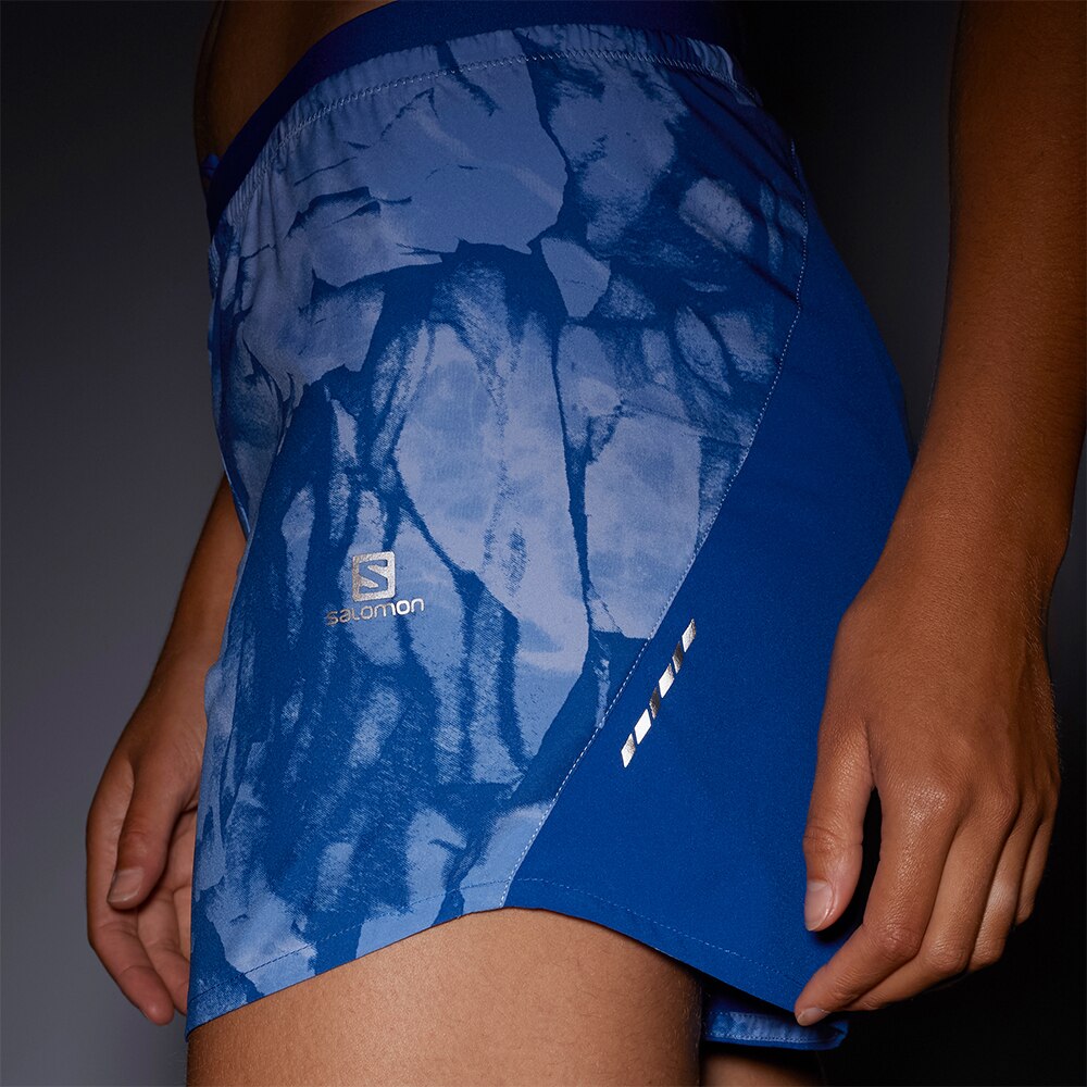 Salomon Cross 5'' Løpeshorts Dame Blå