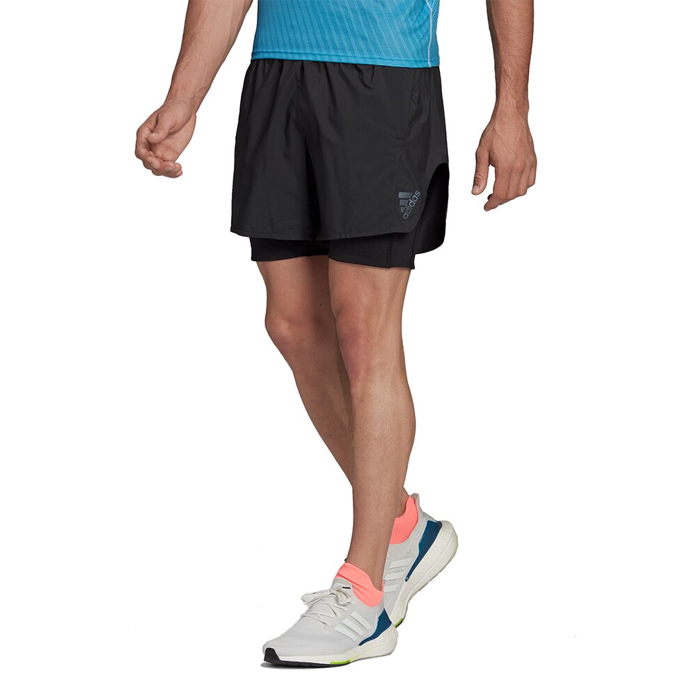 Adidas Adizero 2 in 1 Løpeshorts Herre Sort 