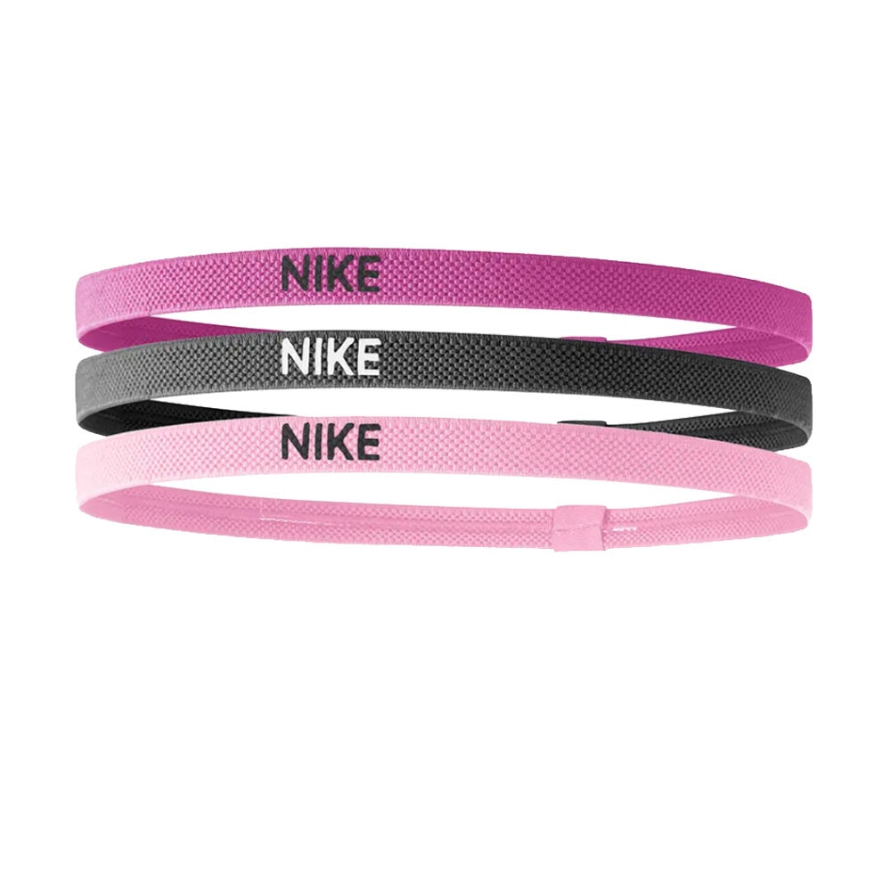 Nike Elastisk Hårbånd 3pk Sort/Lilla/Rosa