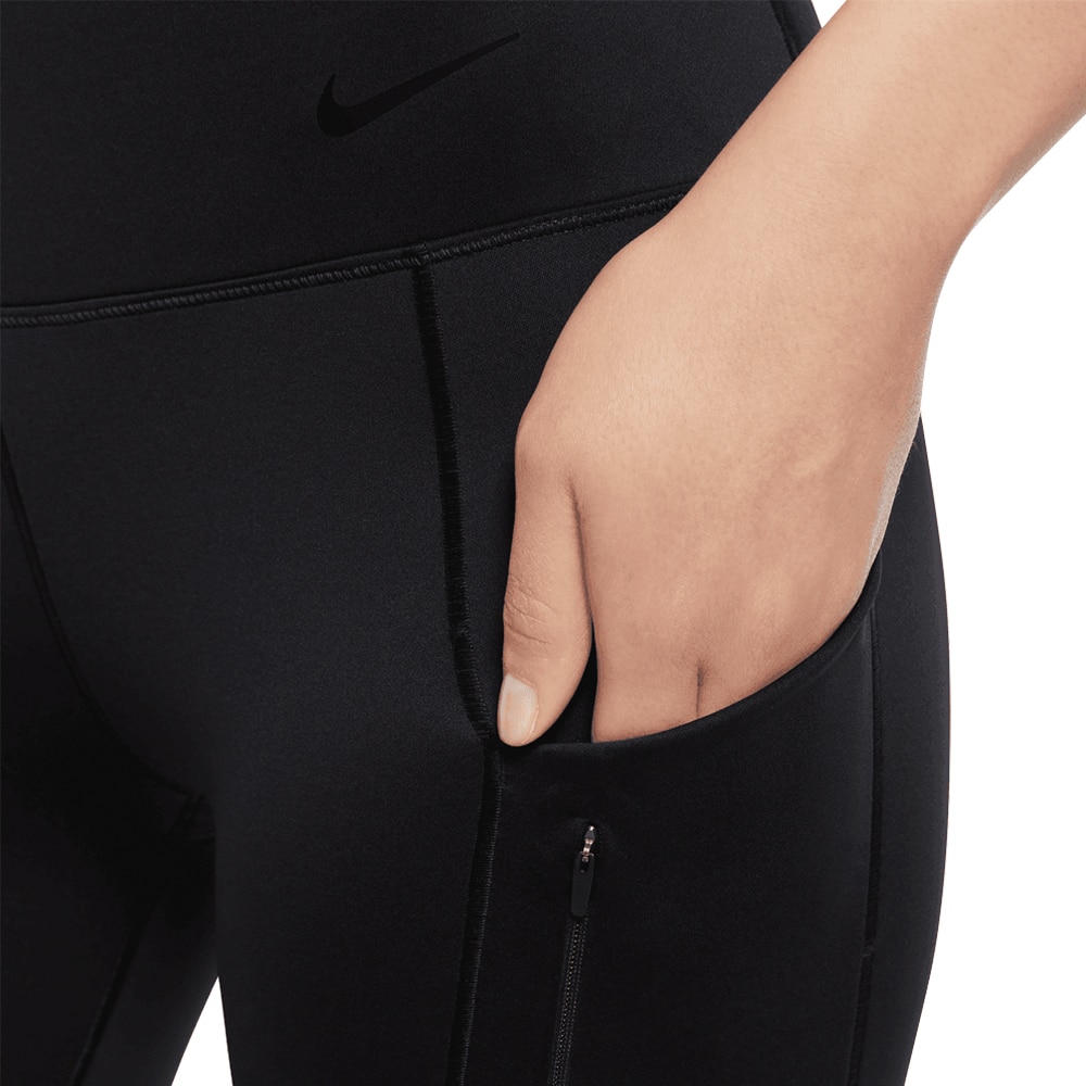 Nike Dri-Fit Go MR Tights Dame Sort 