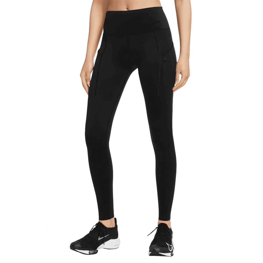 Nike Dri-Fit Go MR Tights Dame Sort 