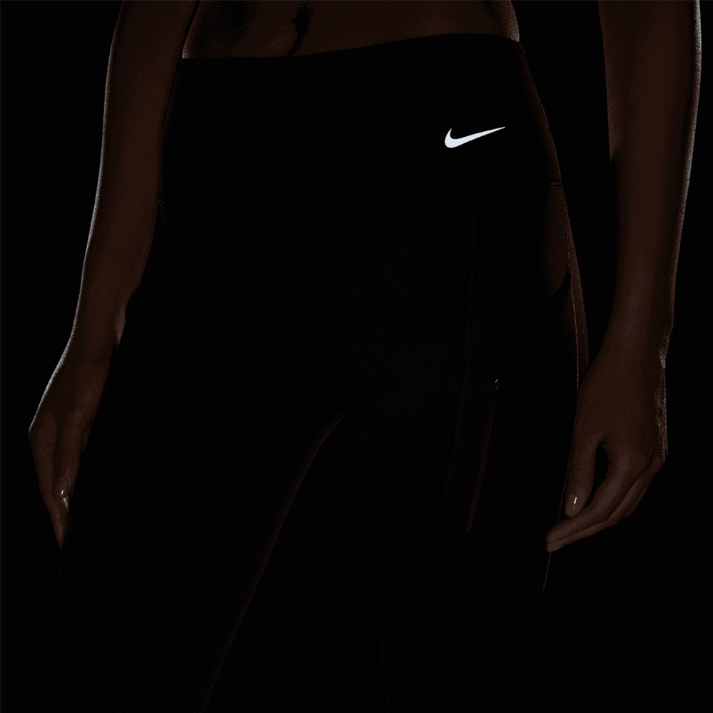 Nike Dri-Fit Go MR Tights Dame Sort 