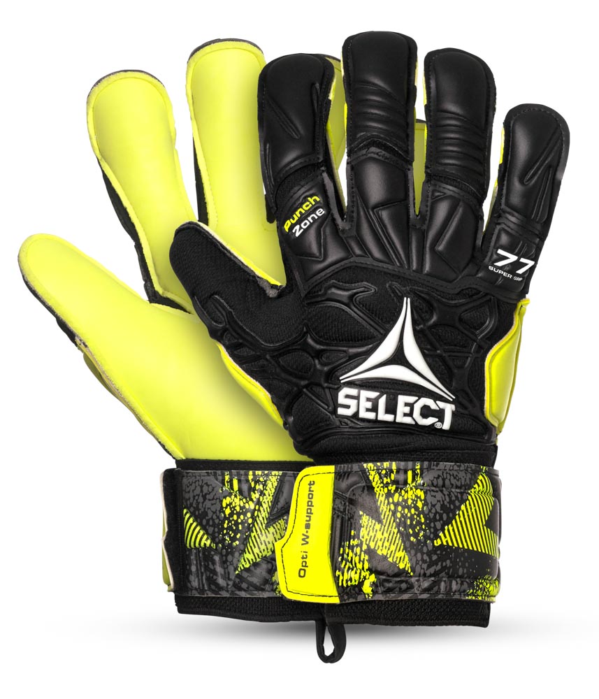 Select 77 Super Grip Keeperhansker Sort/Gul