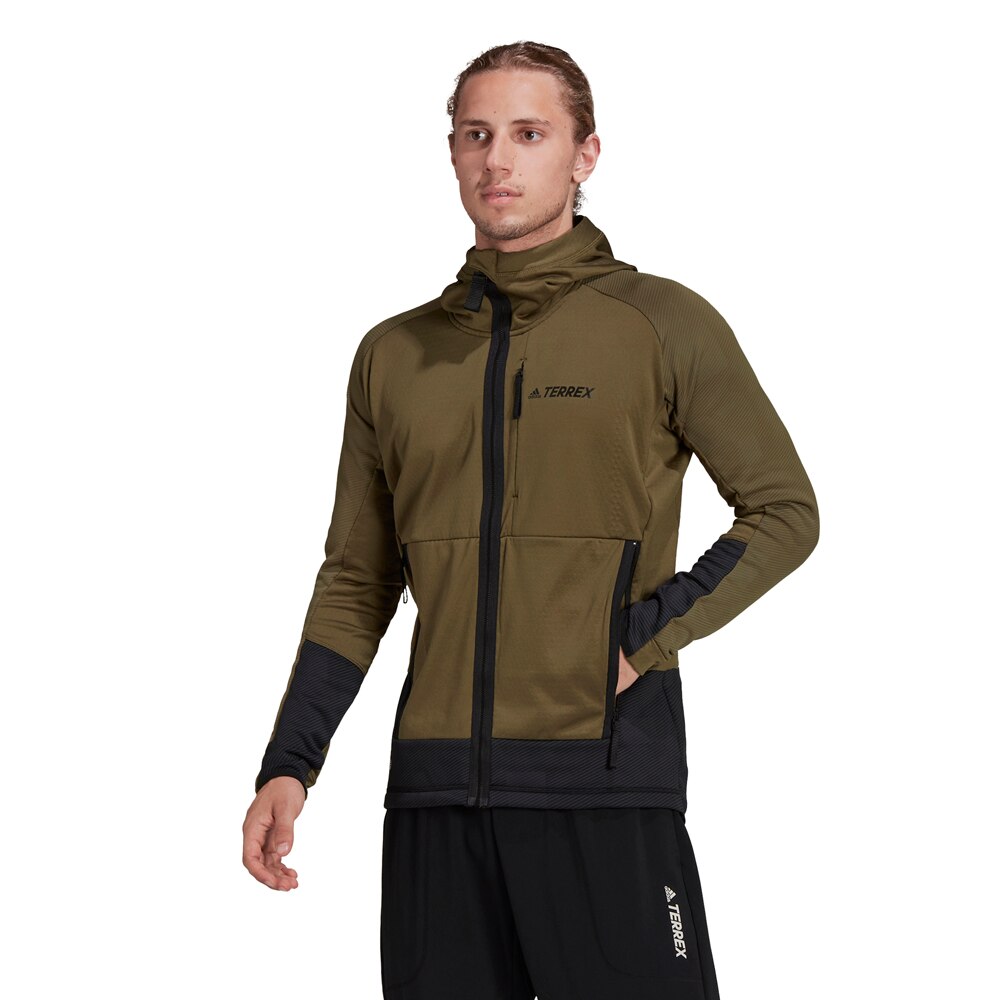 Adidas Terrex Tech Fleece-Jakke Herre Grønn/Brun 