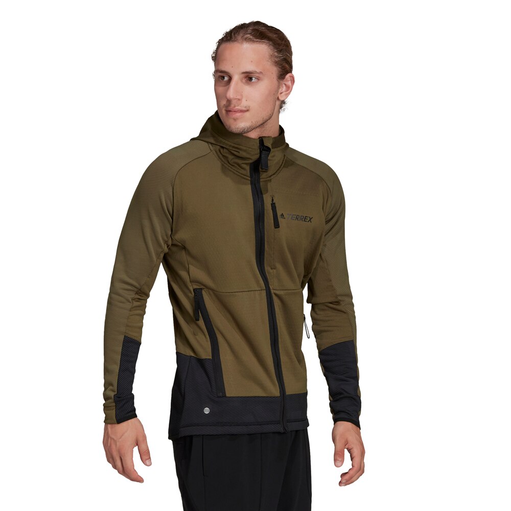 Adidas Terrex Tech Fleece-Jakke Herre Grønn/Brun 