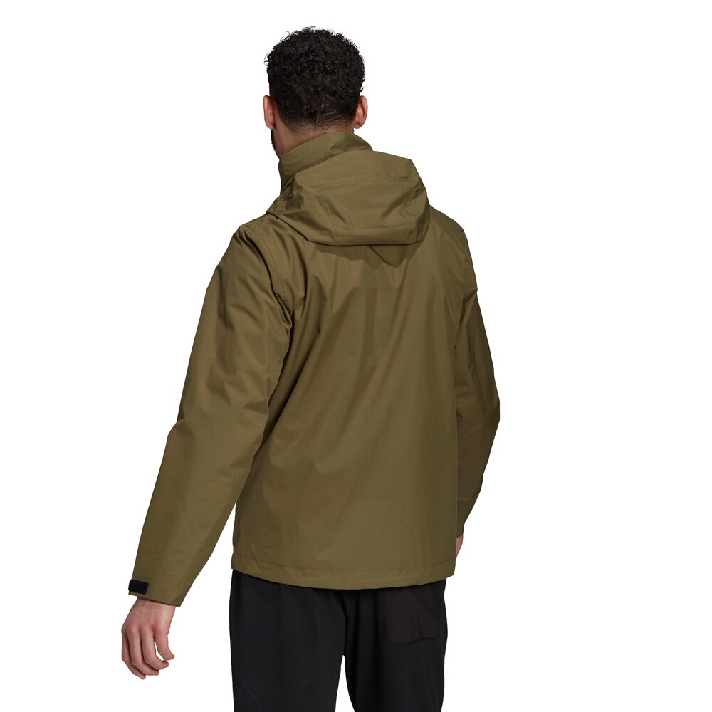 Adidas Terrex Multi Rain.DRY Primegreen Two-Layer Regnjakke Herre Grønn 