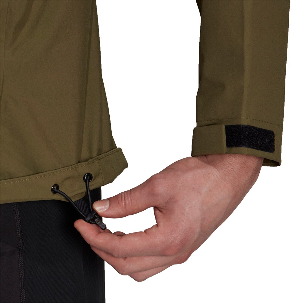 Adidas Terrex Multi Rain.DRY Primegreen Two-Layer Regnjakke Herre Grønn 