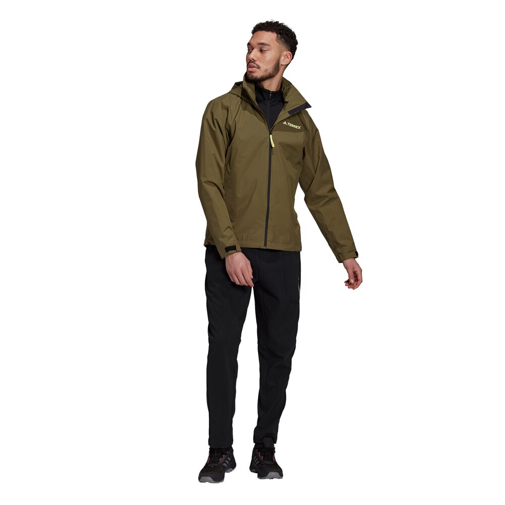 Adidas Terrex Multi Rain.DRY Primegreen Two-Layer Regnjakke Herre Grønn 
