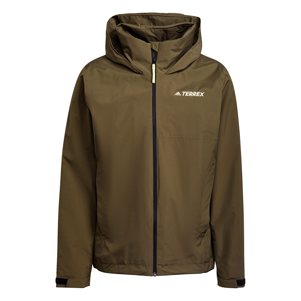 Adidas Terrex Multi Rain.DRY Primegreen Two-Layer Regnjakke Herre Grønn 
