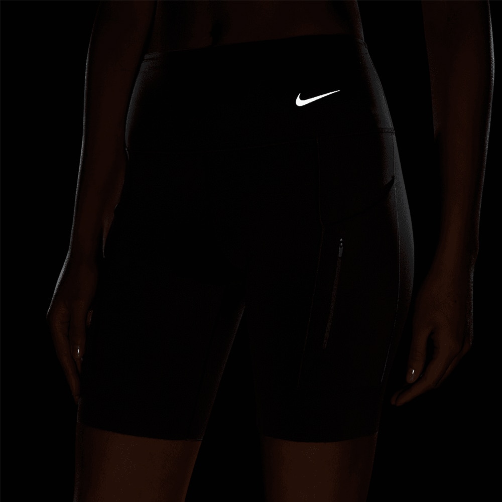 Nike Dri-Fit Go Mid Tights Dame Sort 