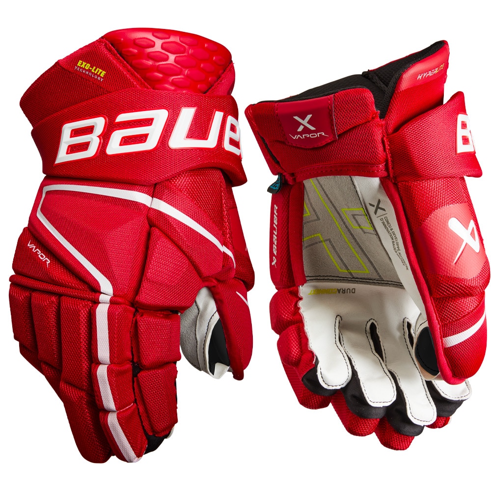 Bauer Vapor Hyperlite Int. Hockeyhanske Rød