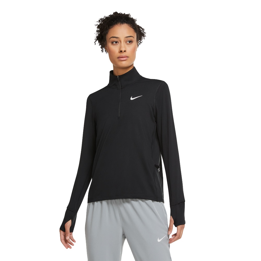 Nike Element Half-Zip Løpetrøye Dame Sort