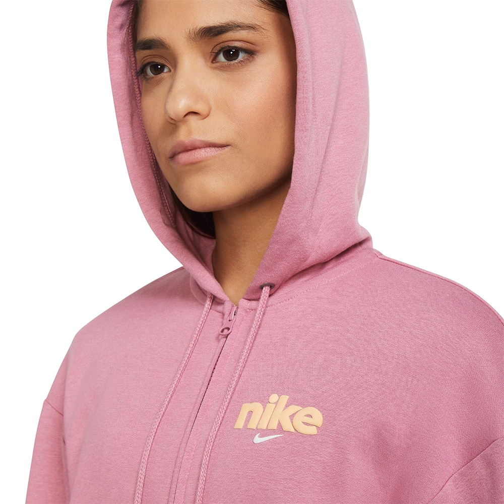 Nike Varsity Hoodie Fleece Hettegenser Dame Rosa