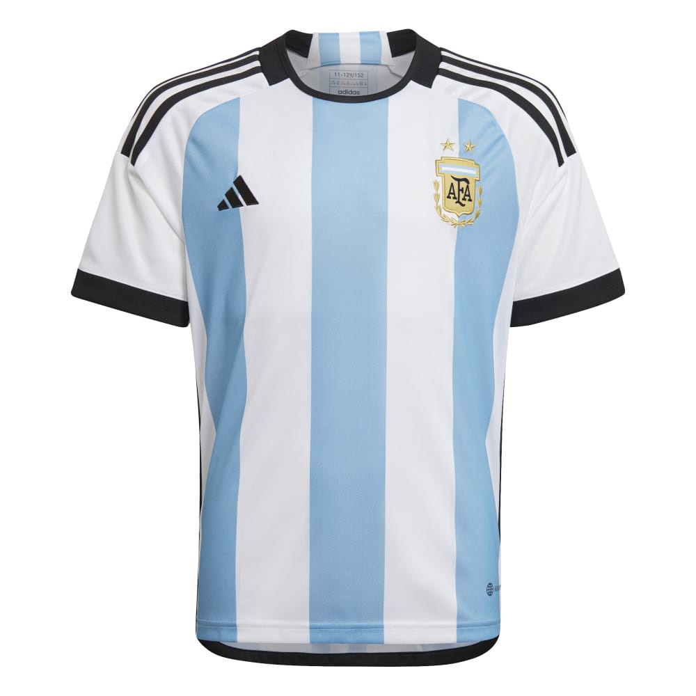 Adidas Argentina Fotballdrakt VM 2022 Hjemme Barn