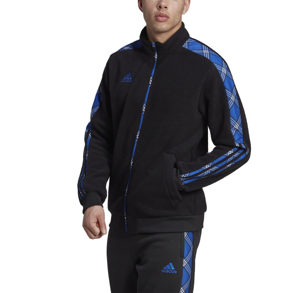 Adidas House Of Tiro Fleece Treningsjakke Sort/Blå