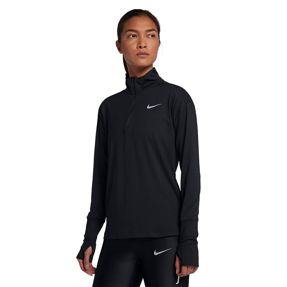 Nike Element Half-Zip Løpetrøye Dame Sort