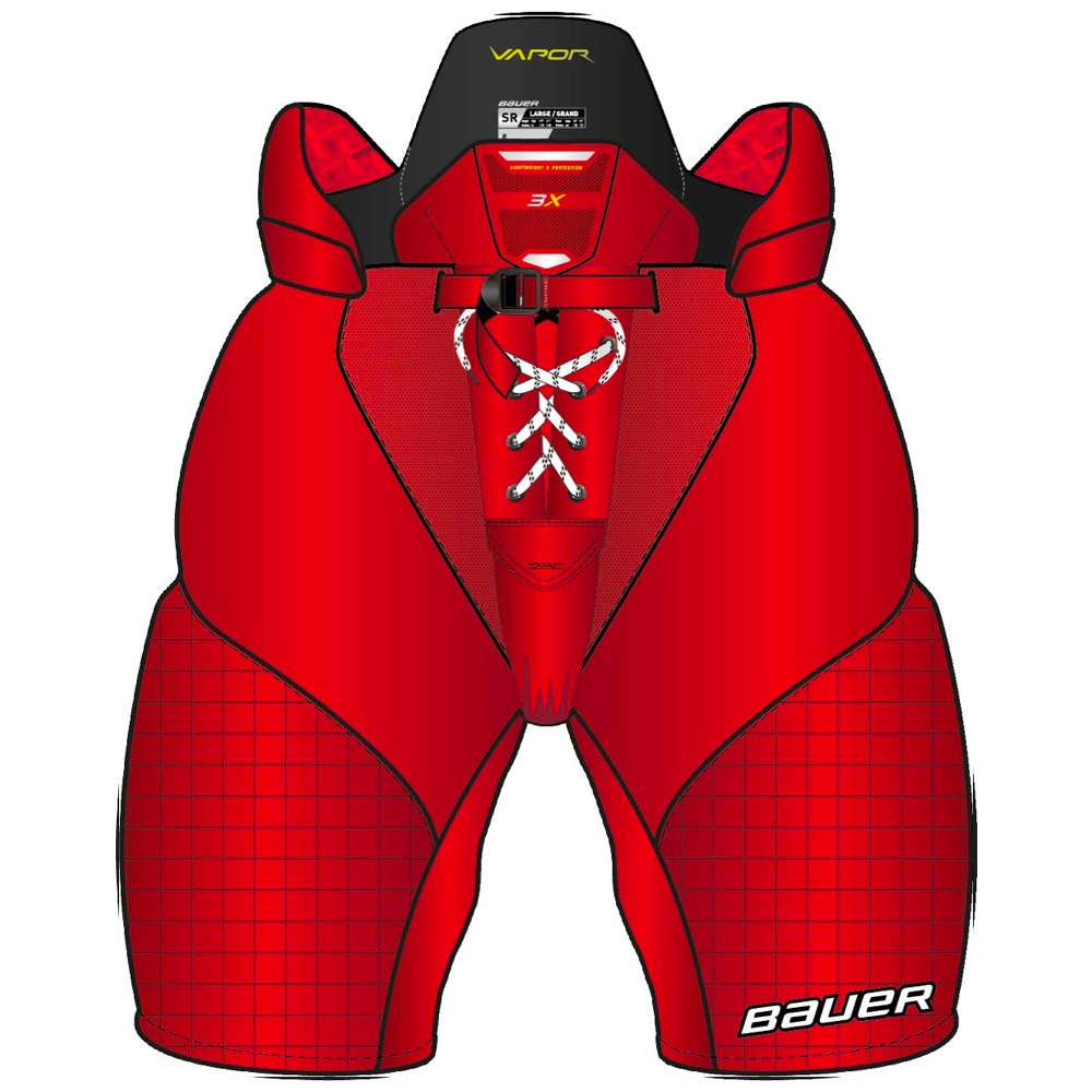 Bauer Vapor 3X Junior Hockeybukse Rød