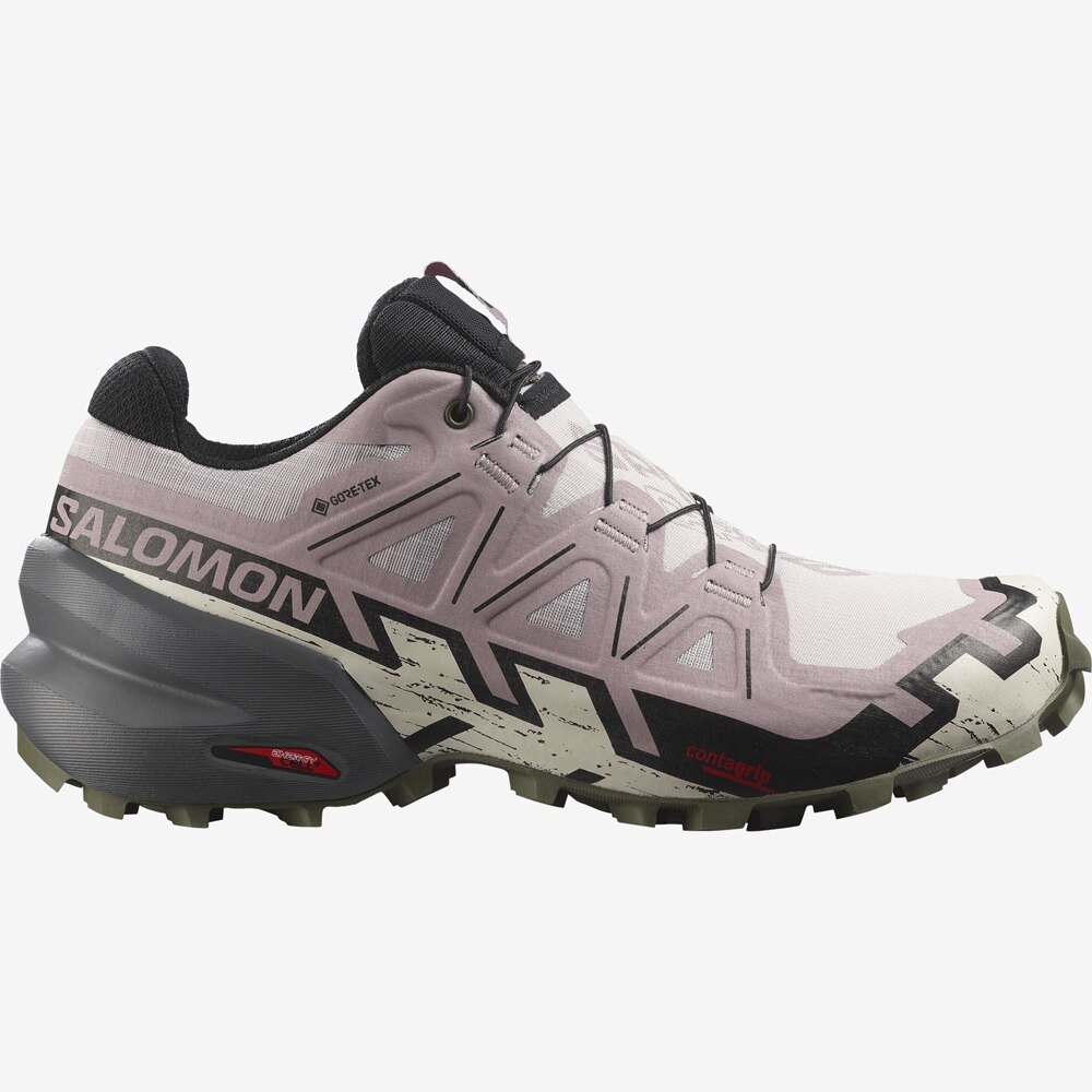 Salomon Speedcross 6 Gore-Tex Joggesko Dame Hvit/Rosa