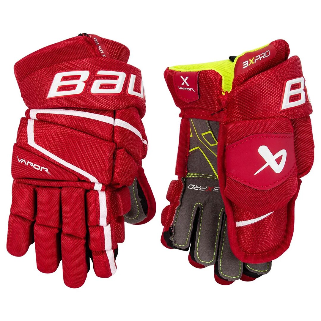 Bauer Vapor 3X Pro Junior Hockeyhanske Rød