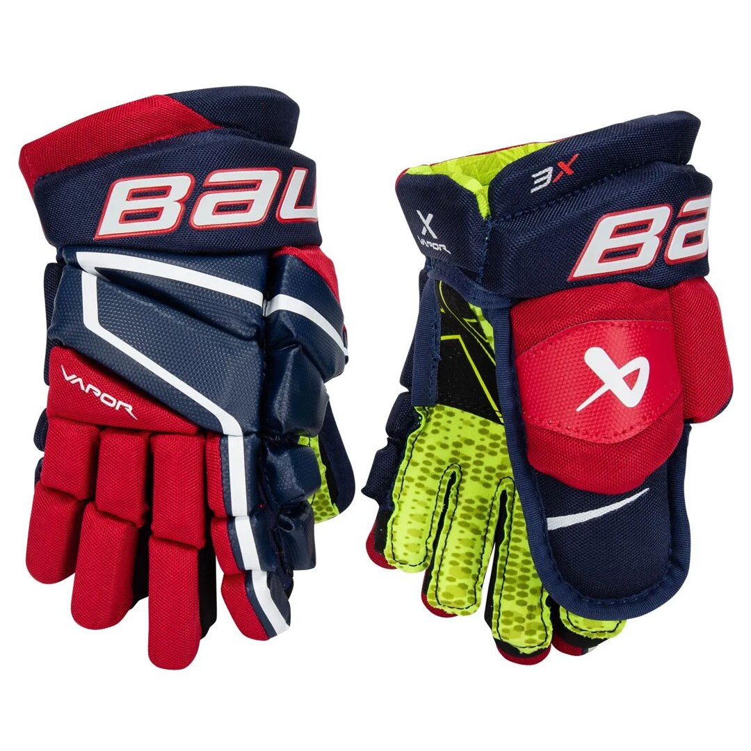 Bauer Vapor 3X Junior Hockeyhanske Marine/Rød/Hvit