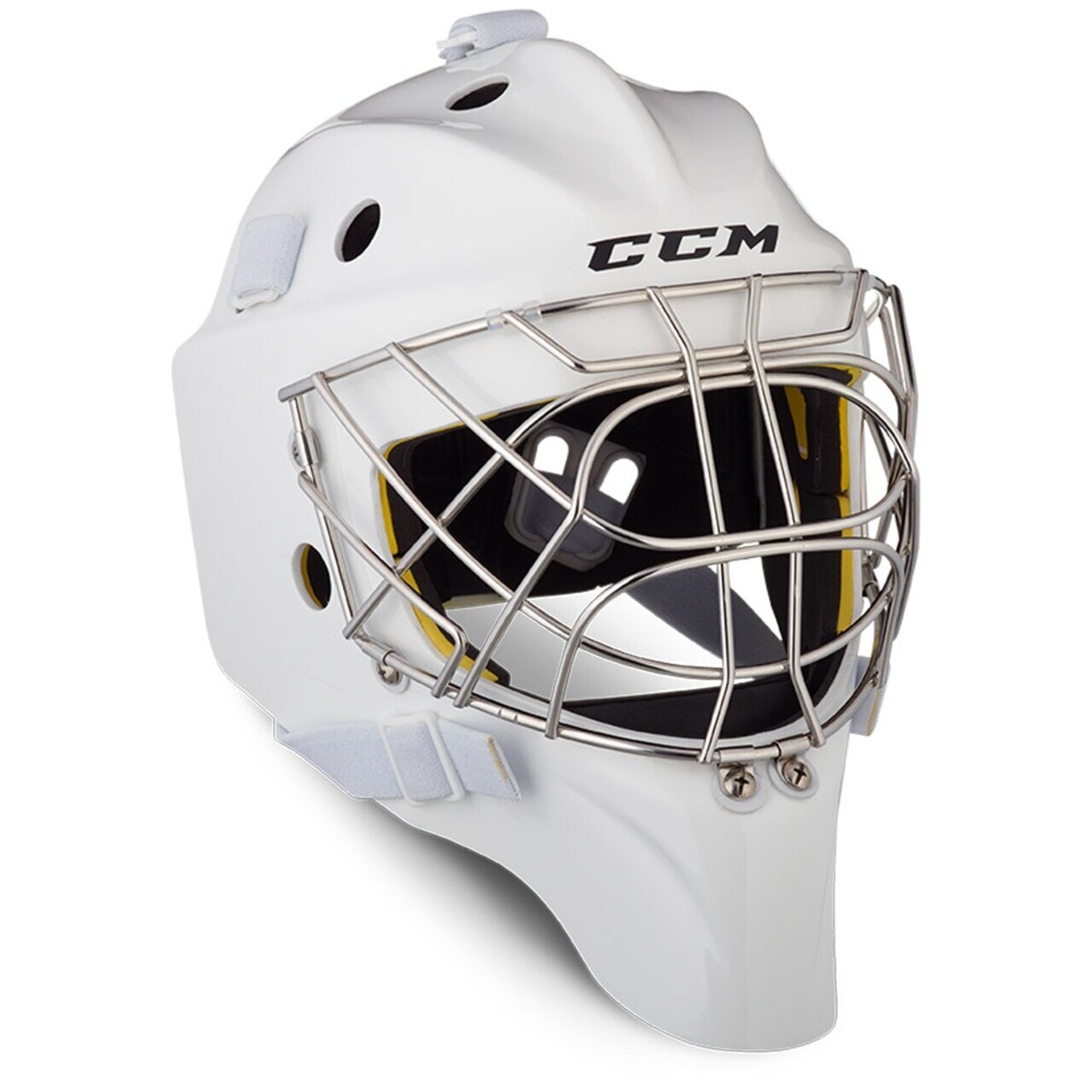 Ccm AXIS 1.5 Keepermaske Hockey Certified Cat Eye Hvit