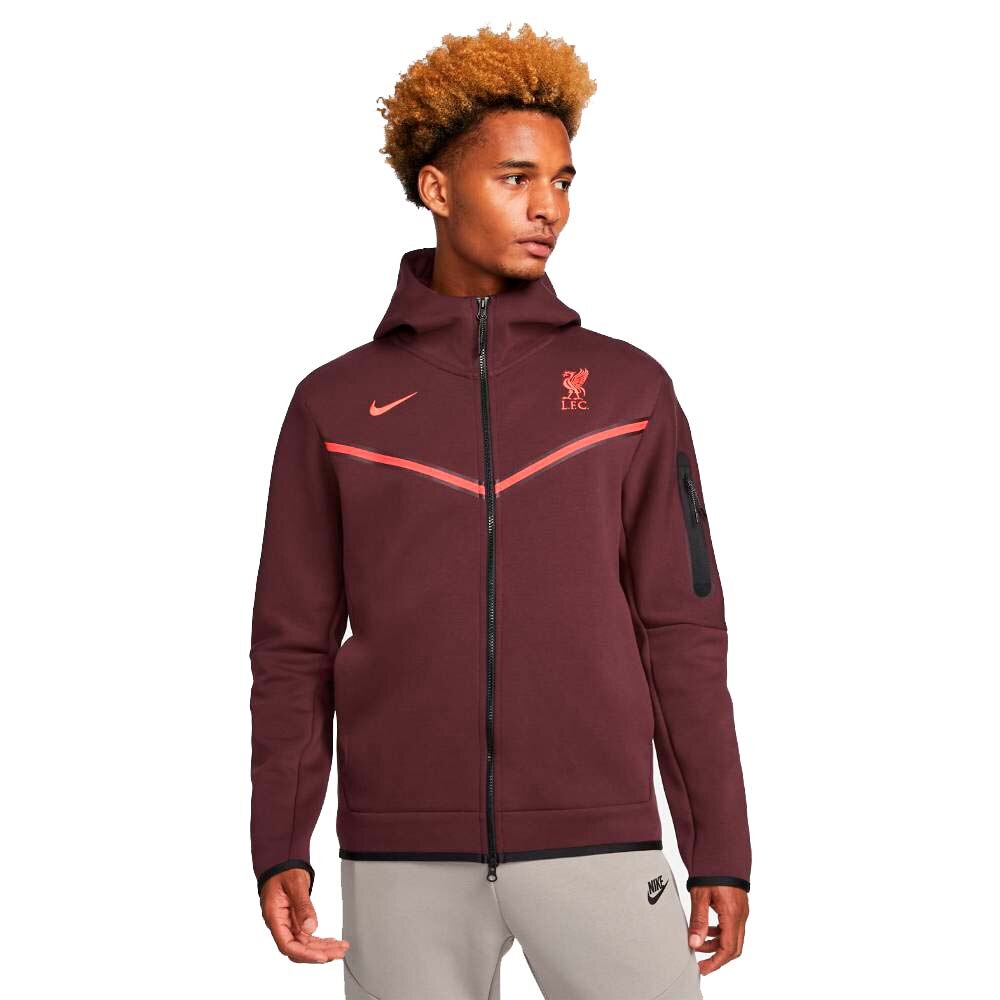 Nike Liverpool FC Tech Fleece Fritidsgenser 22/23 Burgunder