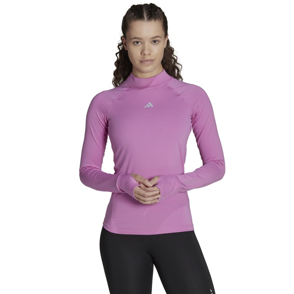 Adidas TechFit AeroReady Warm Langermet Trøye Dame Rosa