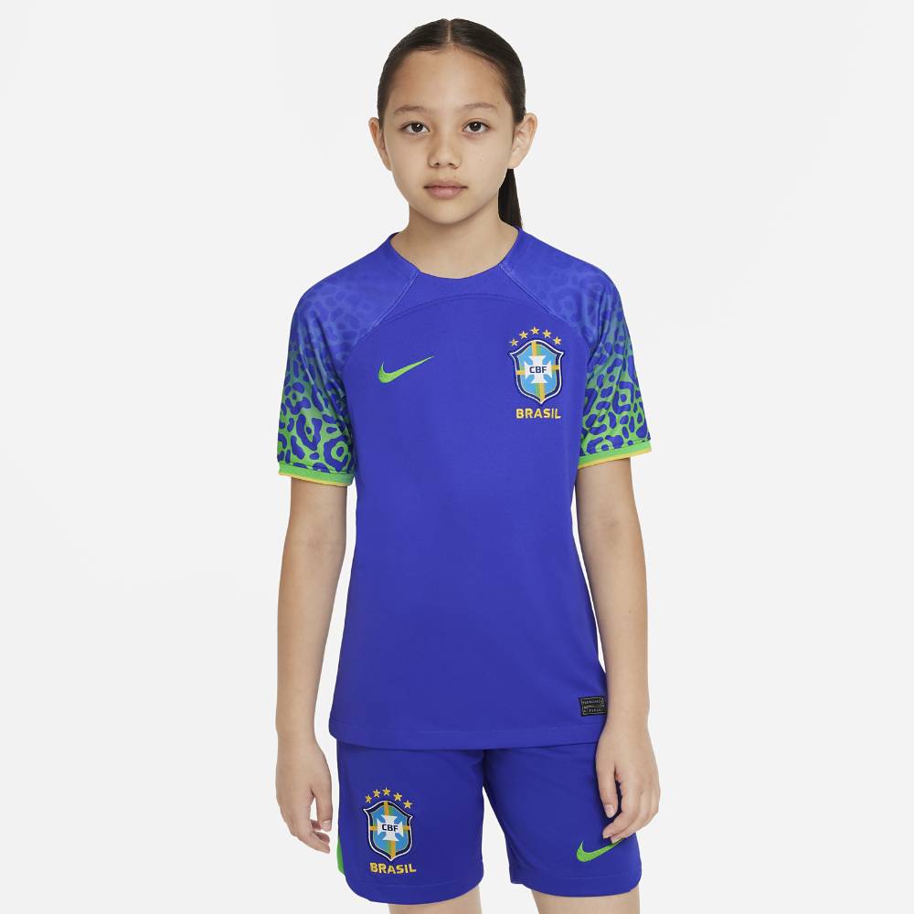 Nike Brasil Fotballdrakt VM 2022 Borte Barn