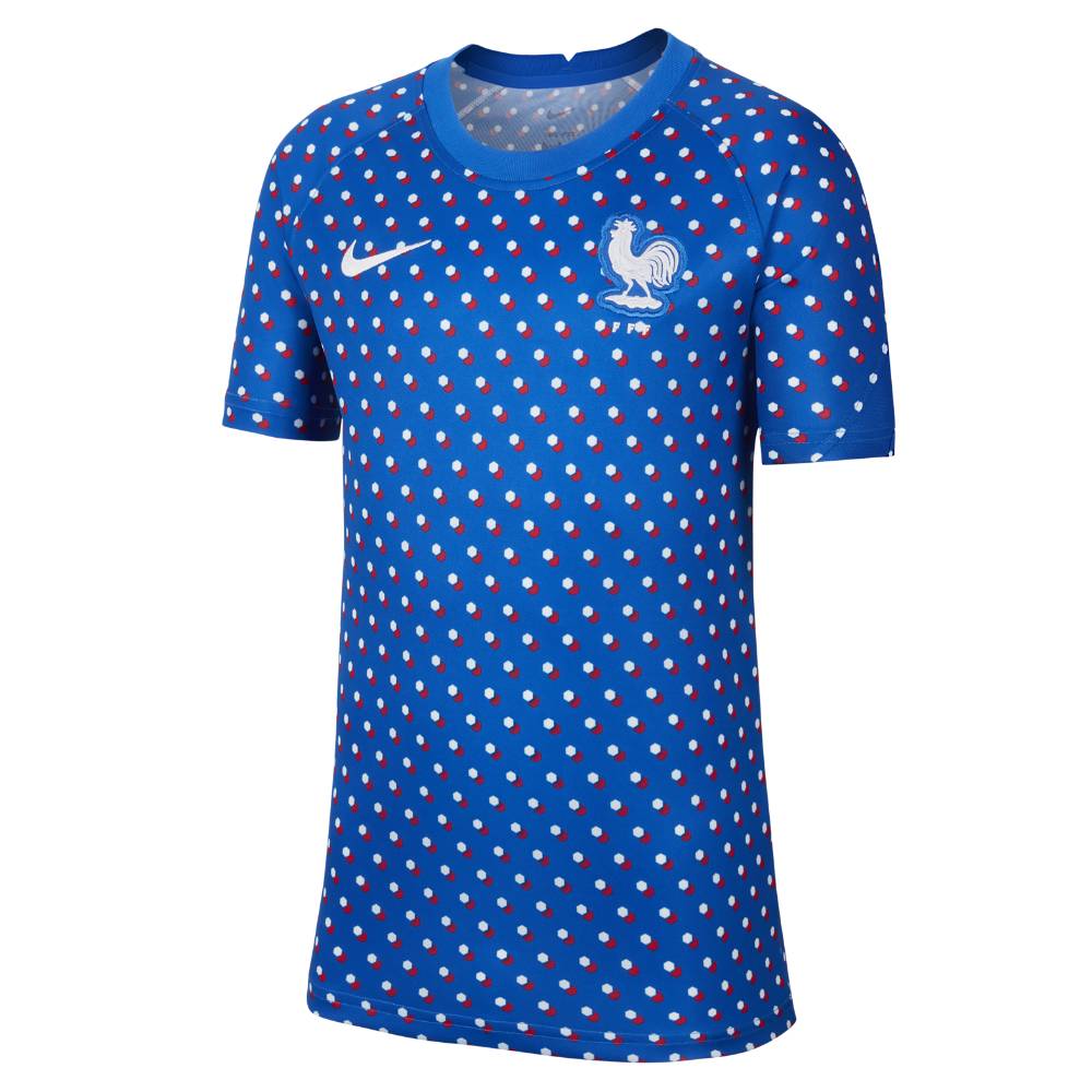 Nike Frankrike Pre Match Fotballtrøye VM 2022 Barn
