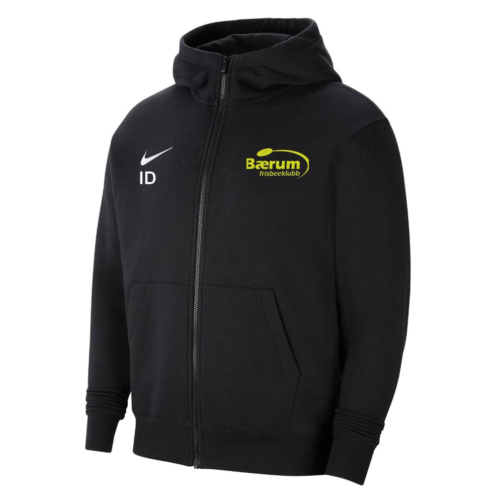 Nike Bærum Frisbeeklubb Full-Zip Hettegenser Barn Sort