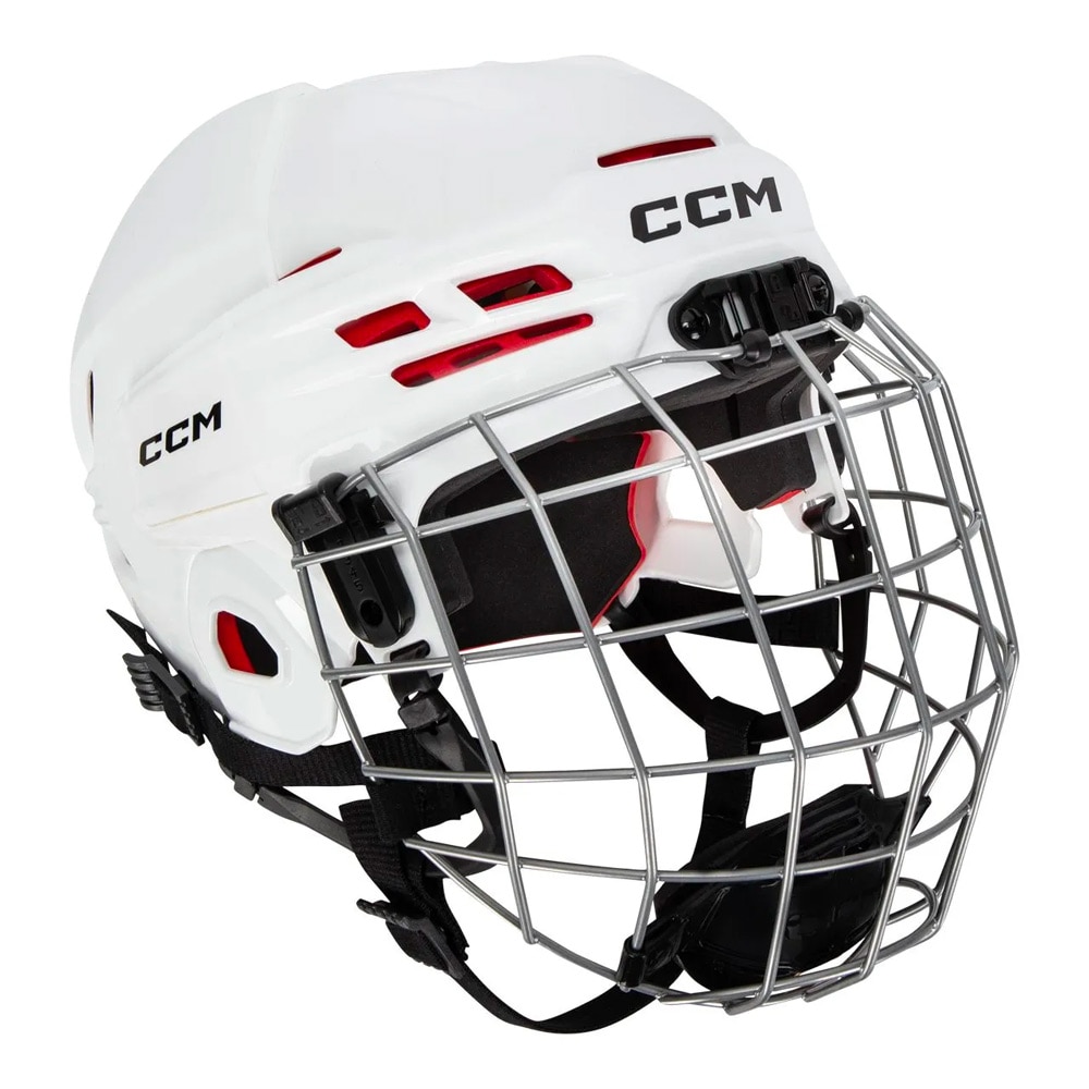 Ccm Tacks 70 Junior Combo Hockeyhjelm Hvit