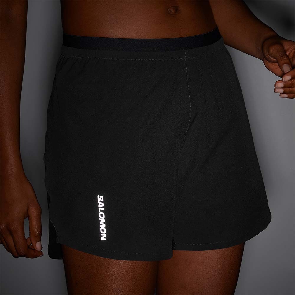 Salomon Cross 5" Løpeshorts Dame Sort 