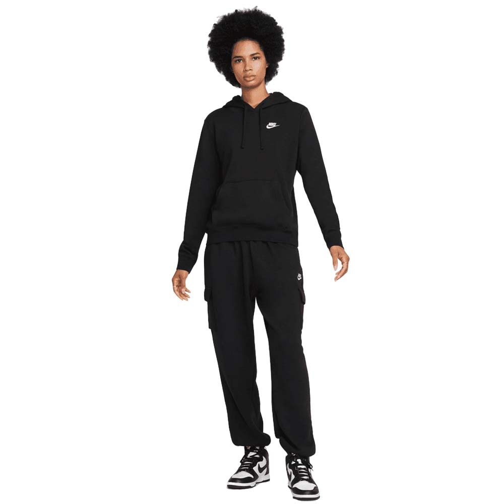 Nike Sportswear Club Fleece Hettegenser Dame Sort 