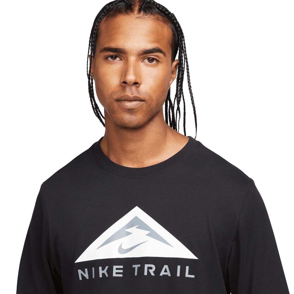 Nike Dri-Fit Trail Langermet Trøye Herre Sort 