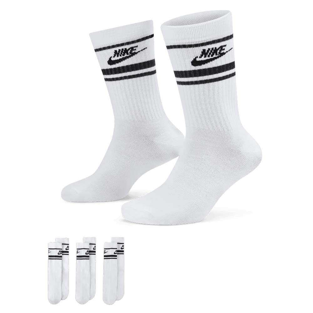 Nike Crew Essential Sokker 3Pack Hvit/Sort