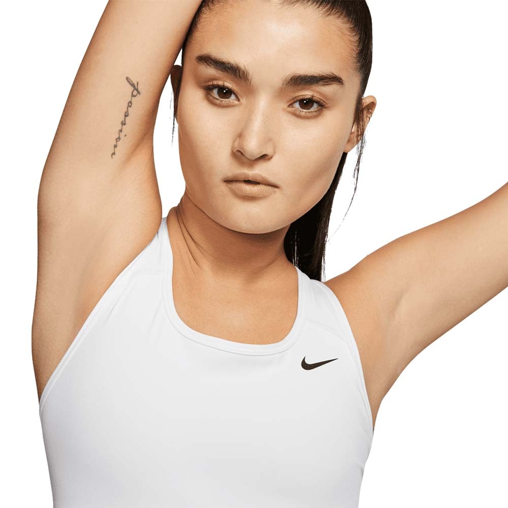 Nike Swoosh Non-Pad Sports-BH Dame Hvit