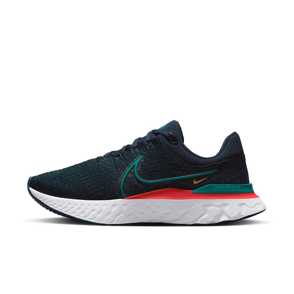 Nike React Infinity Run Flyknit 3 Joggesko Herre Marine/Turkis 