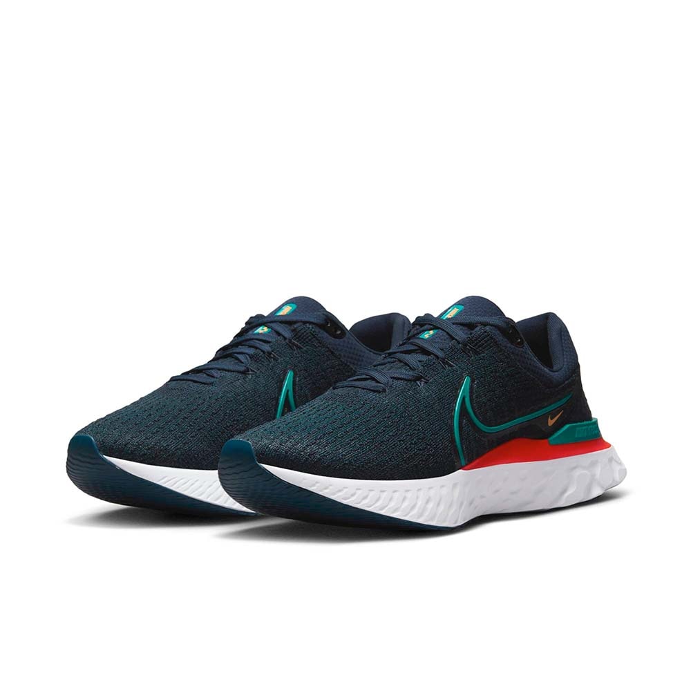 Nike React Infinity Run Flyknit 3 Joggesko Herre Marine/Turkis 