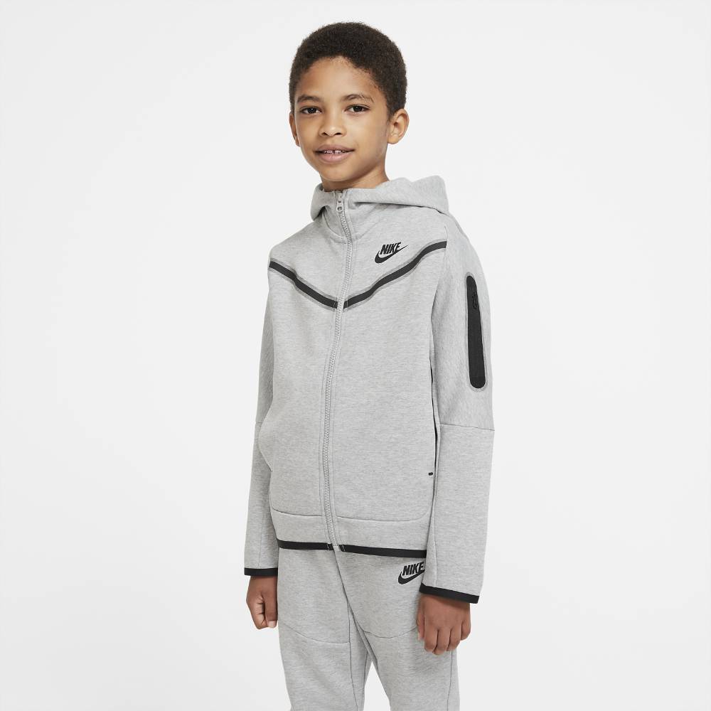 Nike Tech Fleece Hettegenser Barn Grå