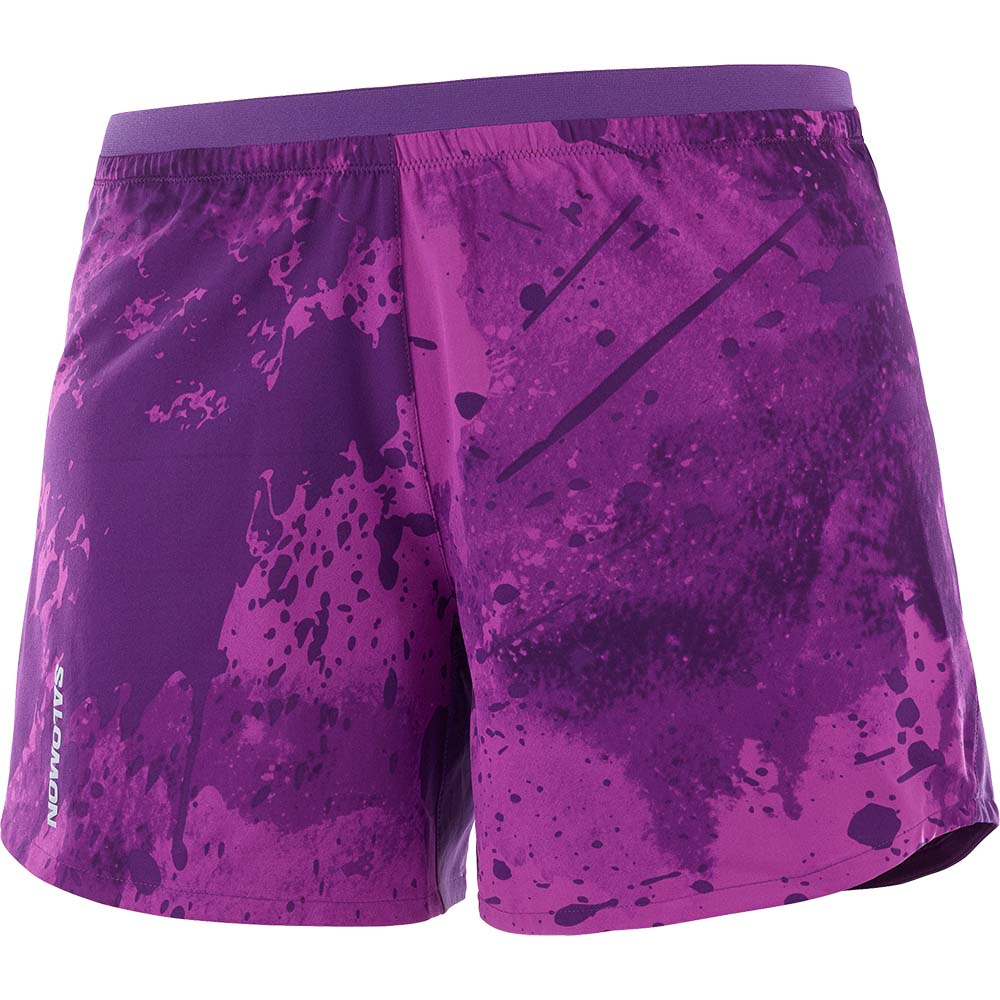 Salomon Cross 5' Løpeshorts Dame Lilla