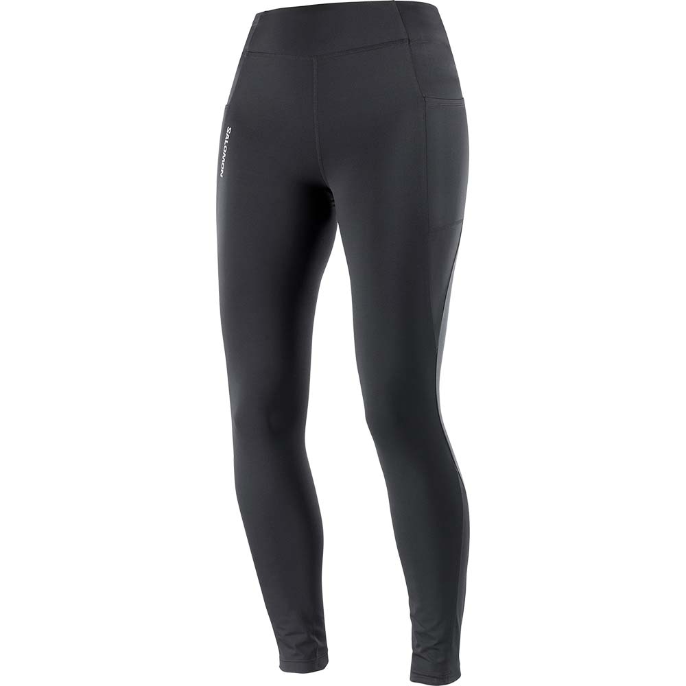 Salomon Cross Warm Tights Dame Sort