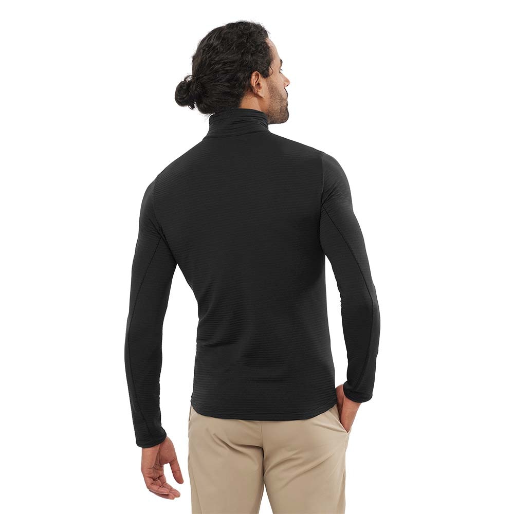 Salomon Outline Half Zip Midlayer Herre Sort 