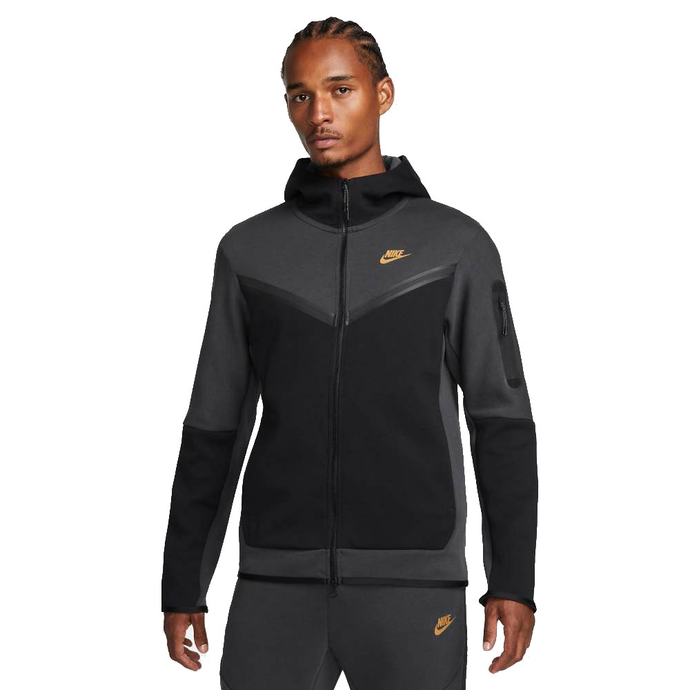 Nike Tech Fleece FullZip Hettegenser Sort/Grå