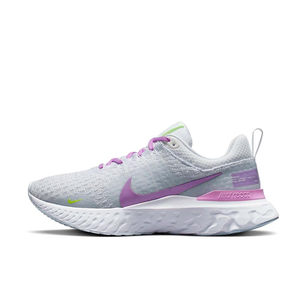 Nike React Infinity Run FlyKnit 3 Joggesko Dame Grå/Lilla