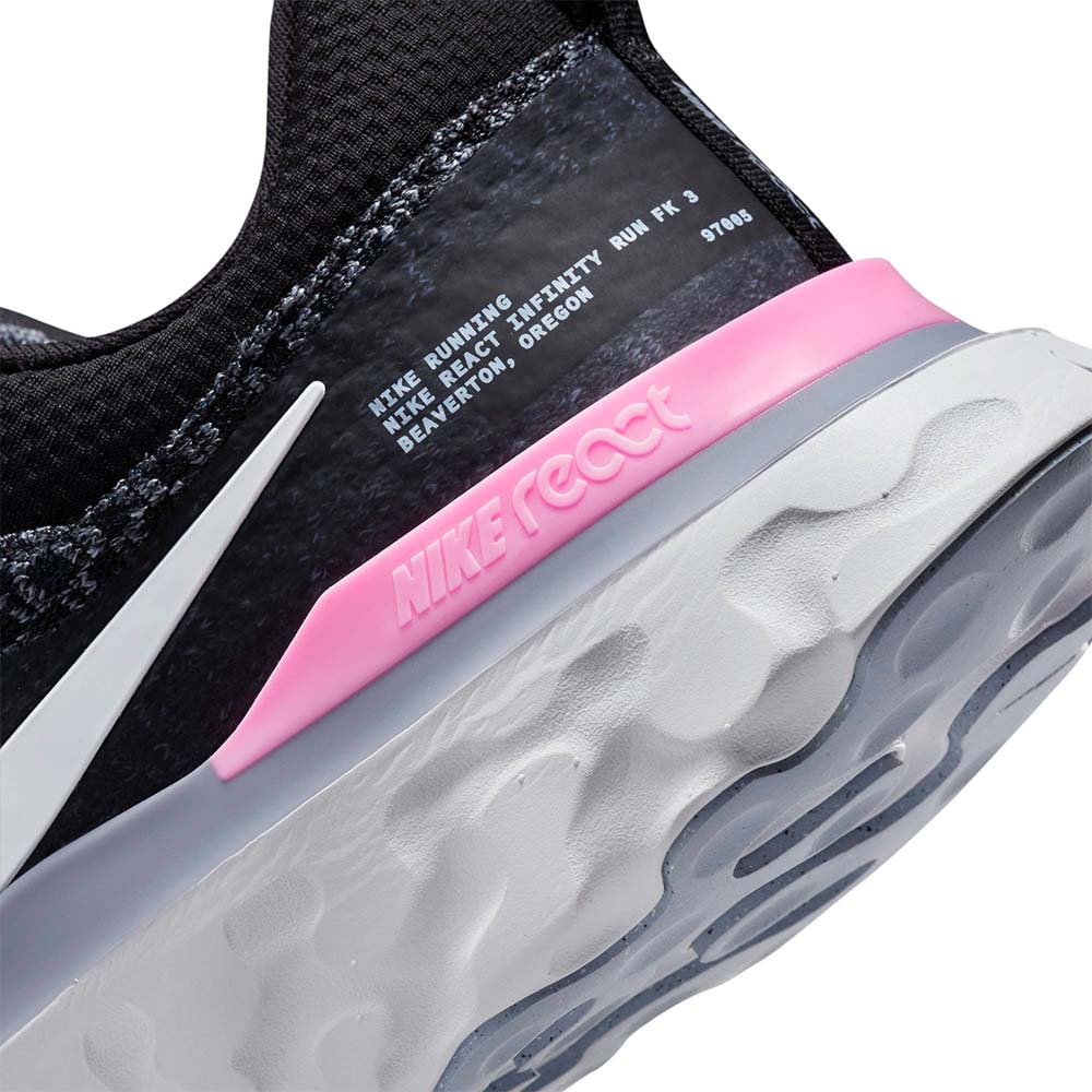 Nike React Infinity Run Flyknit 3 Joggesko Herre Sort/Rosa 