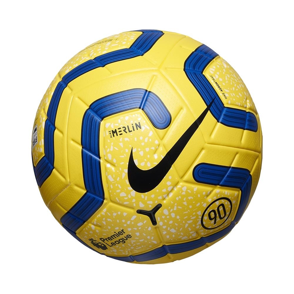 Nike Premier League Merlin Matchball Hi-Vis Fotball 19/20 Gul/Blå