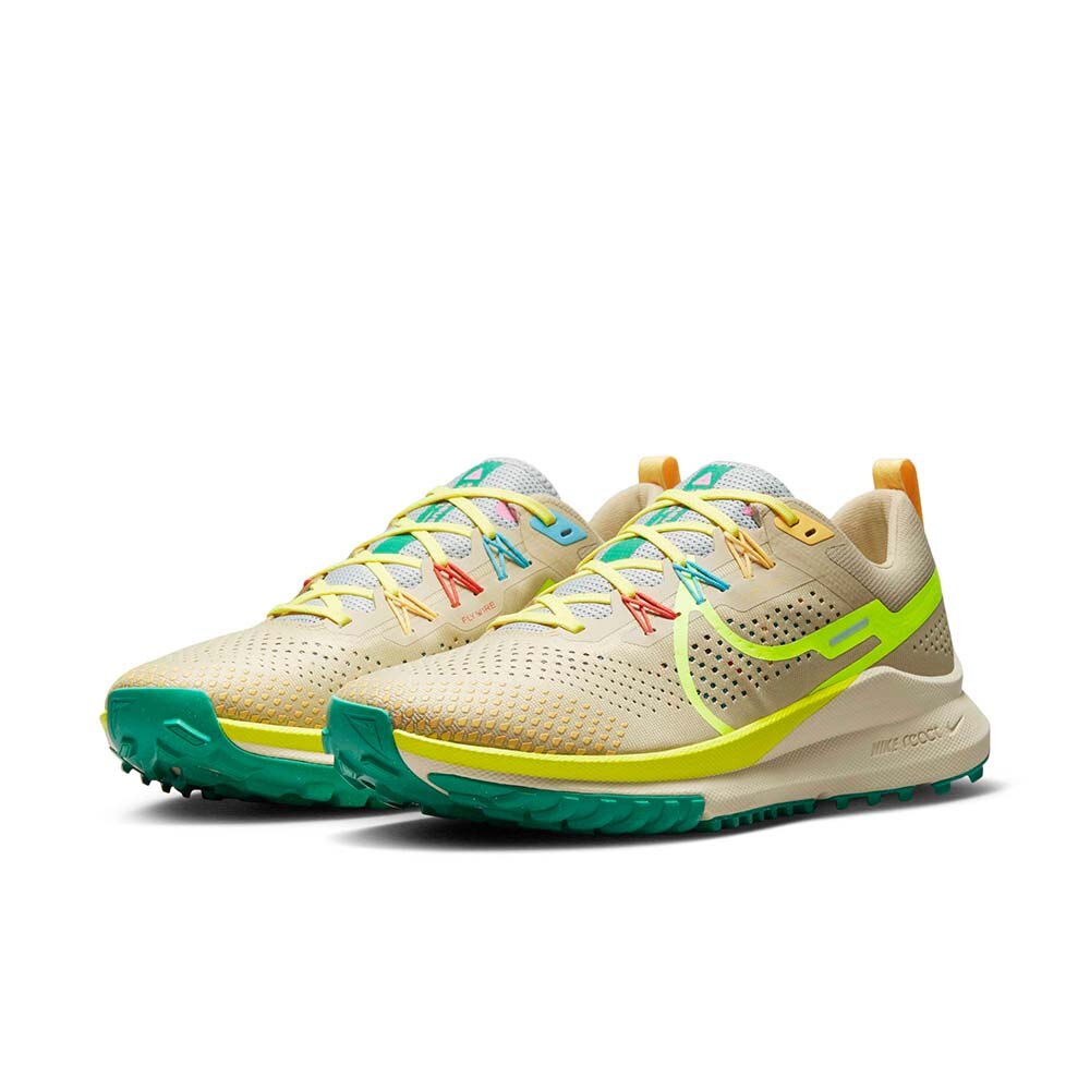 Nike React Pegasus Trail 4 Joggesko Herre Beige/Volt