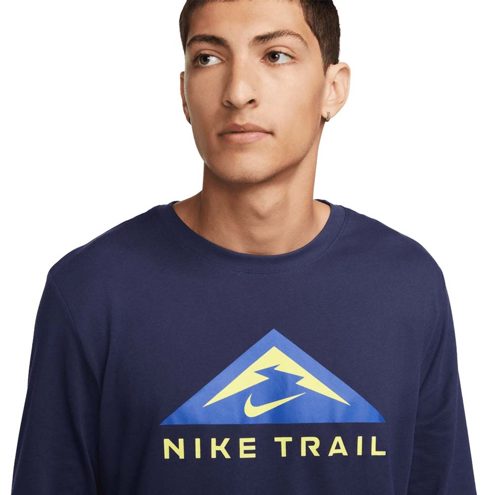 Nike Dri-Fit Trail Langermet Trøye Herre Marine 