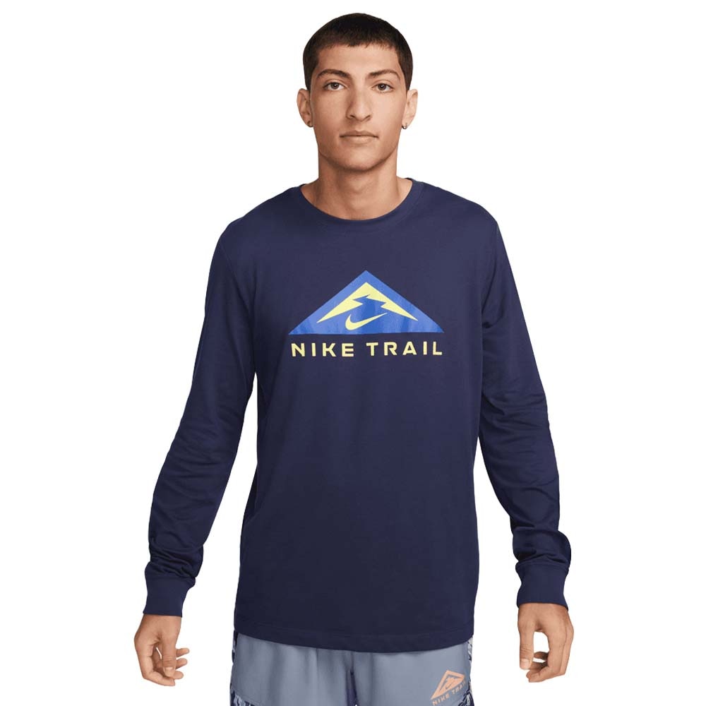 Nike Dri-Fit Trail Langermet Trøye Herre Marine 