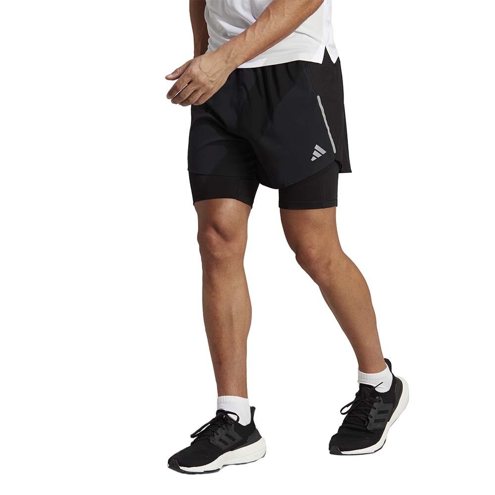 Adidas Designed For Running 2in1 Treningsshorts Herre Sort 